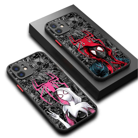 Marvel Spider Man Couple Phone Case For iPhone