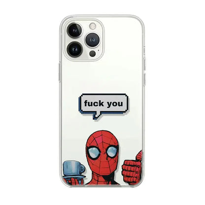 Simple Marvel Spider Man Original Fun Phone Case For iphone