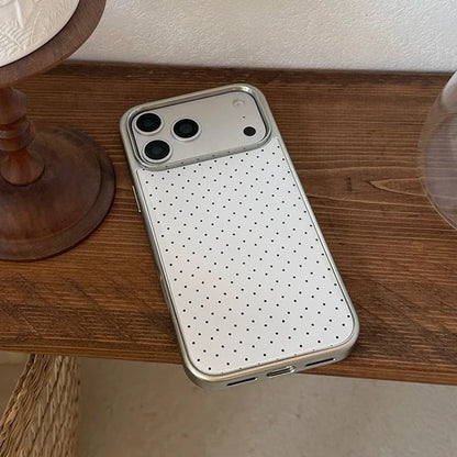 Candy Color Polka Dot Plating Case  For iPhone