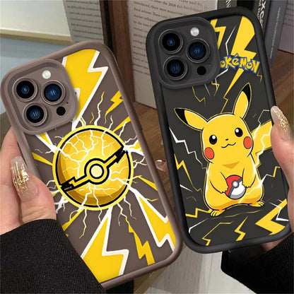 Cartoon Cute Pokemon Pikachu Soft Phone Case For iPhone