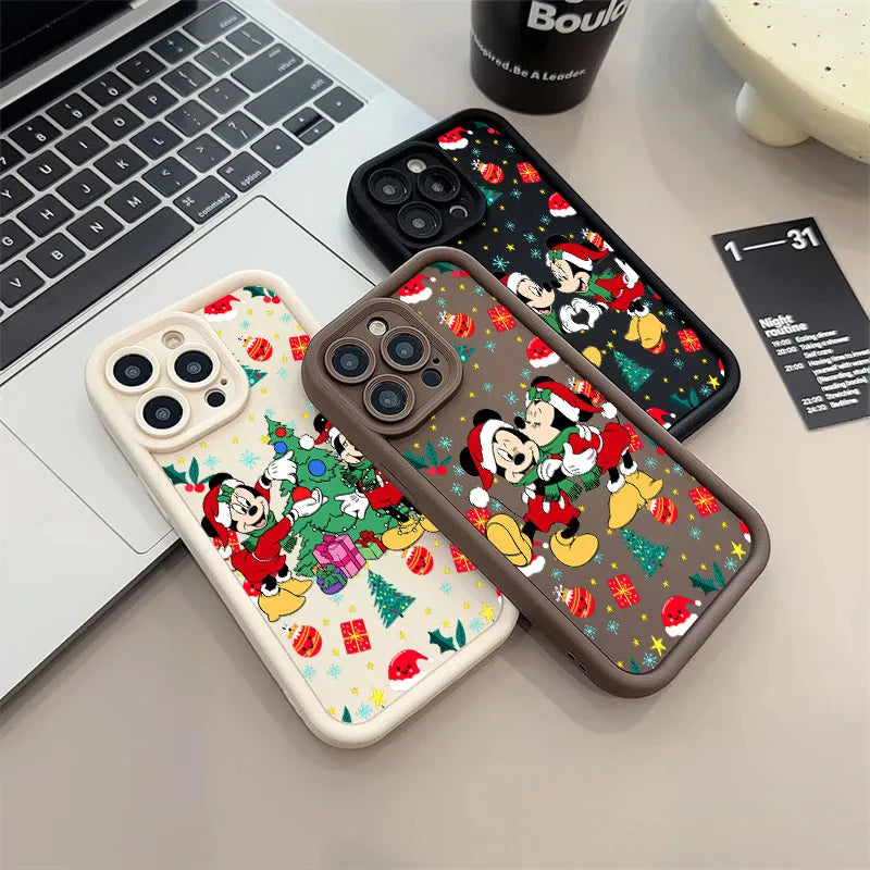 Mickey Minnie Christmas Soft Silicone Case For iPhone