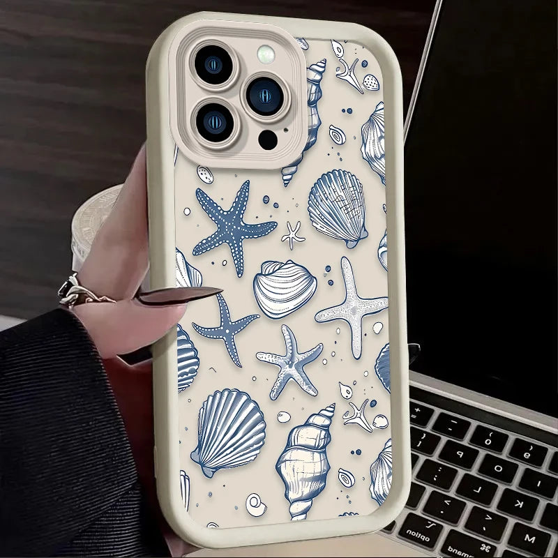 Ocean Starfish Seashell Case For iPhone