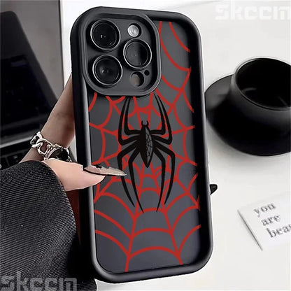 Black Spider Web Soft TPU Phone Case For iPhone