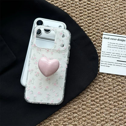 Korean Cute Flower 3D Plush Rabbit Phone Case For iPhone