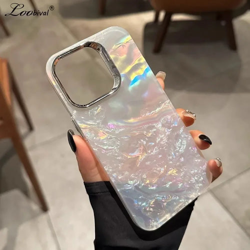 Aurora Glitter Shell Case  For iPhone