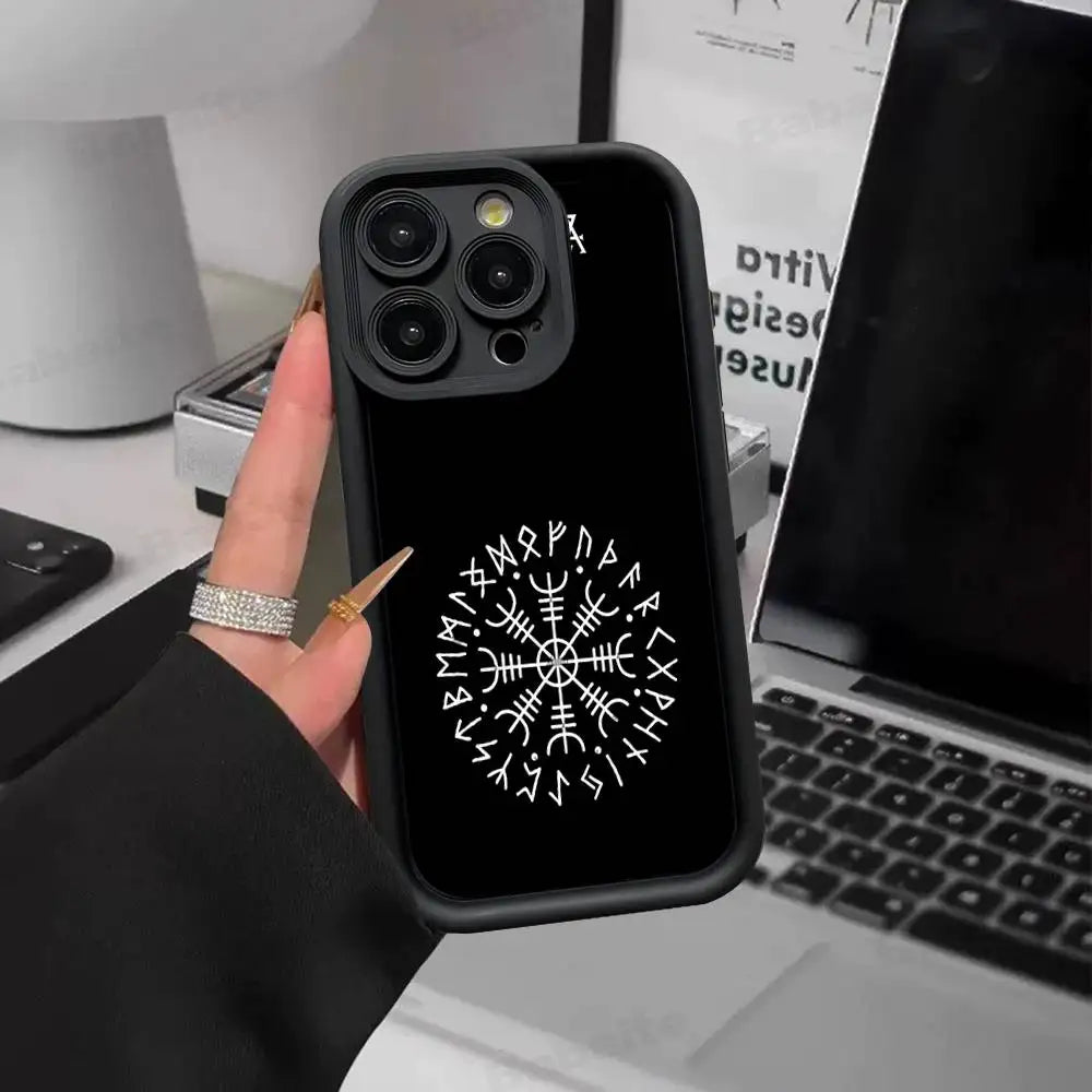 Slavic Viking symbol Kolovrat Silicone Phone Case For iPhone