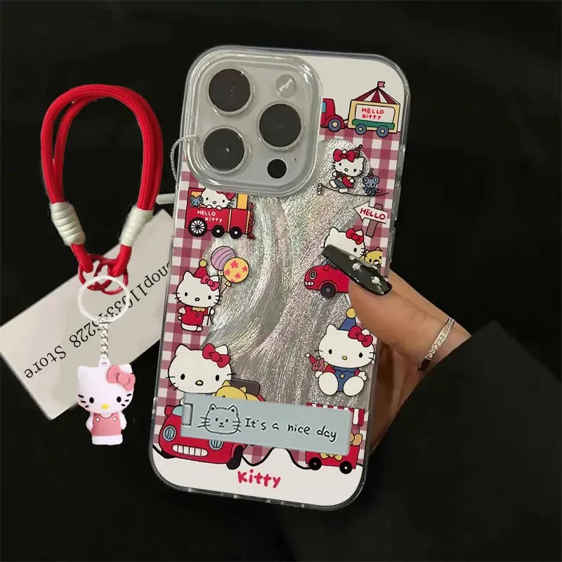 Hello Kitty Red Home Cute Phone Case For iPhone