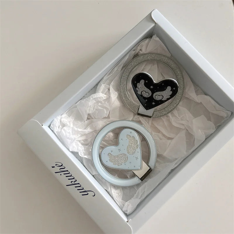 Cute Wing Heart Magnetic Phone Case