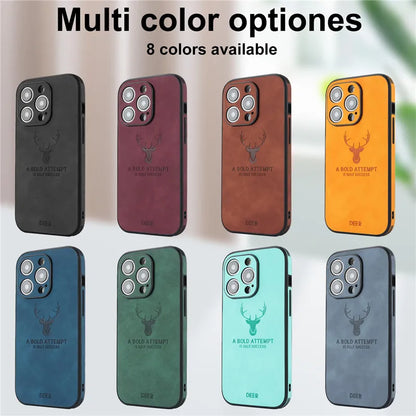 Deer A Bold Attempt is Half Success Leather Case For iPhone