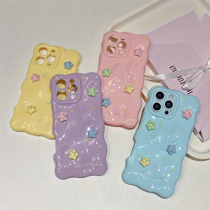 Three Dimensional Star Solid Color Wrinkle Pattern Is Suitable Phone Case
