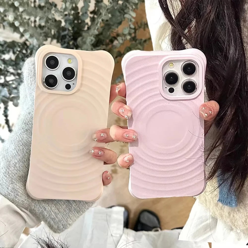 Ripple Soft Silicone For Magsafe Magnetic Phone Case
