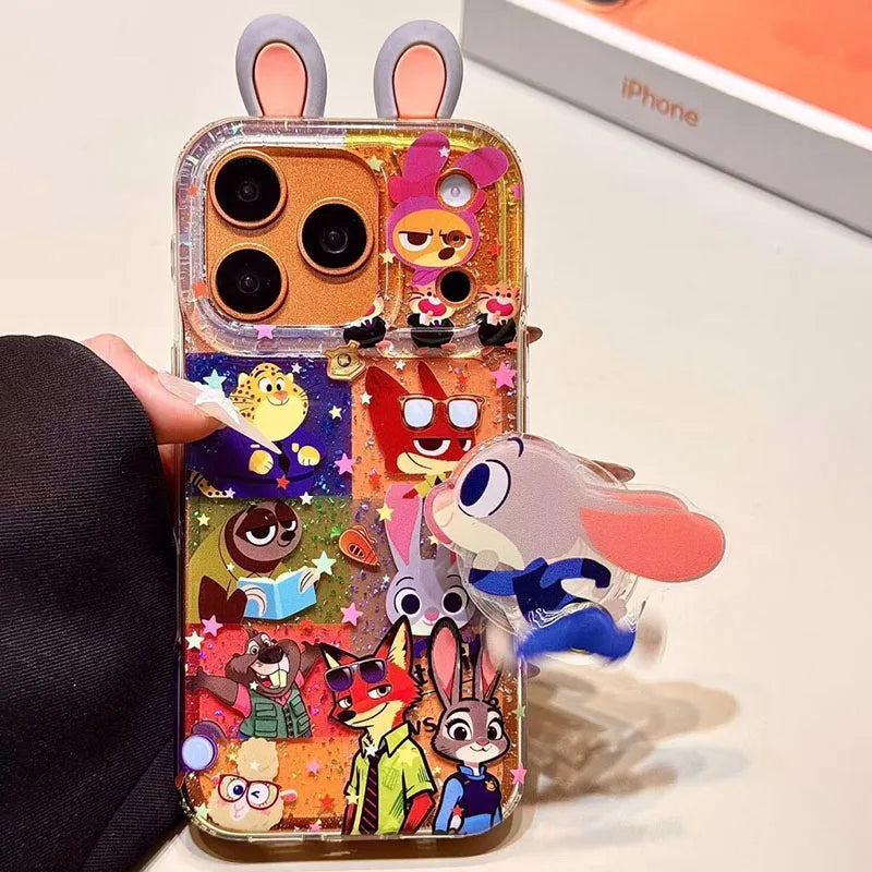 Anime Zootopia 2 Judy Nick Mobile Phone Case Three-dimensional Applicable To iPhone