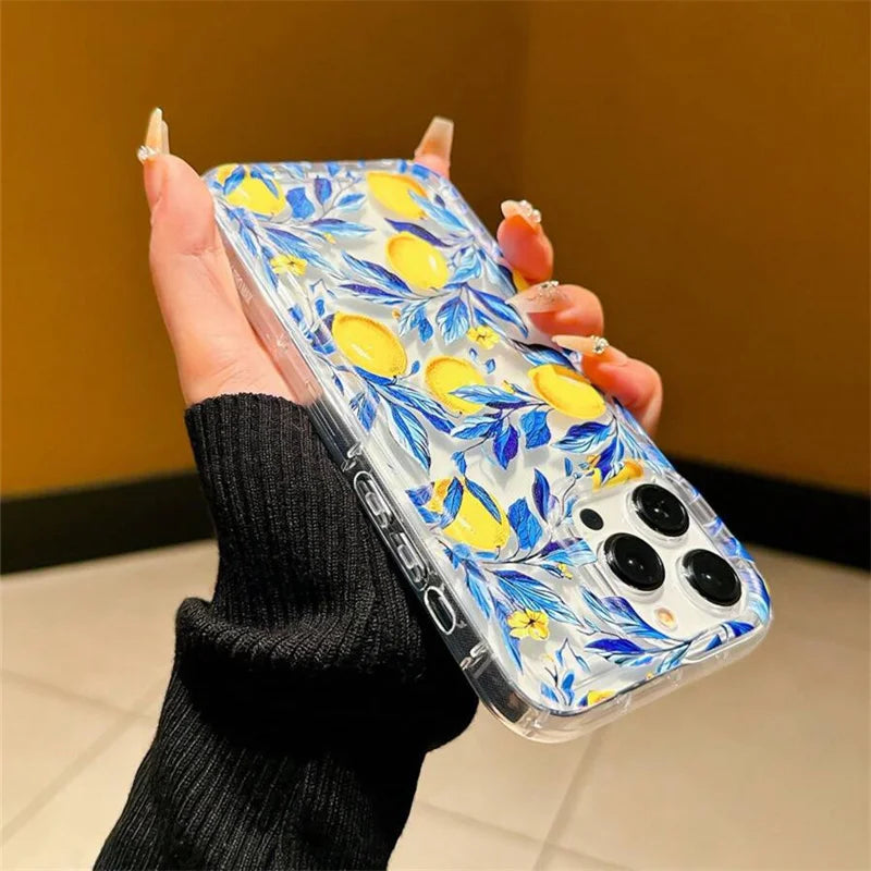 Summer Fresh Fruit Lemon Print Phone Case