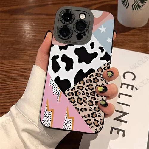 Creative Leopard Cow Silicone Phone Case For iPhone