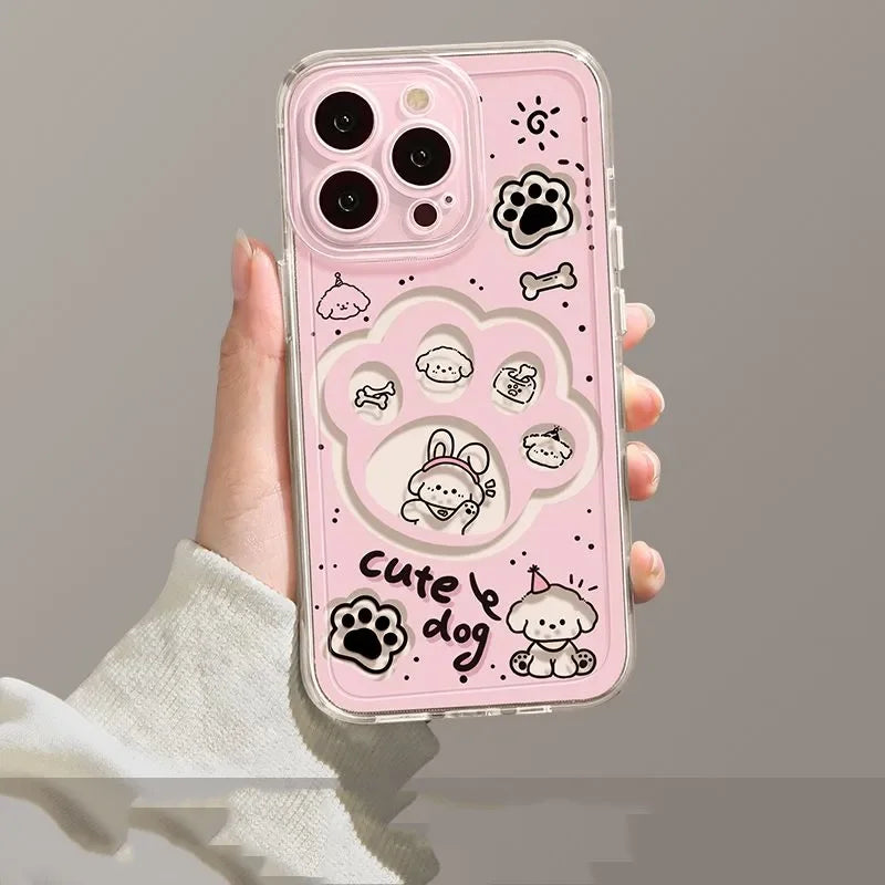 Cute Cat Dog Cartoon Phone Case