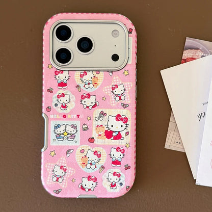 Label Sticker Flower Pink Kitty Is Suitable For Apple