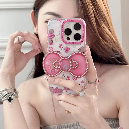 Cute Flower Hellokitty Phone Case For iPhone