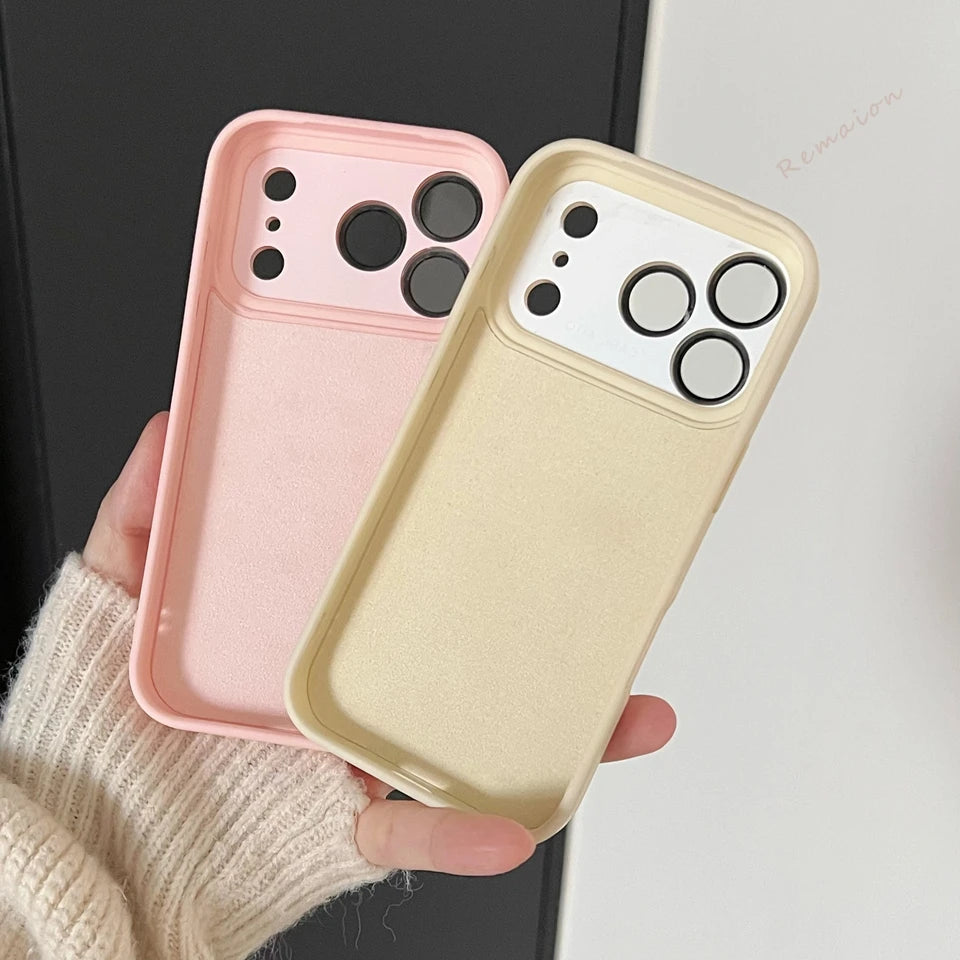 Big Window Liquid Silicone Phone Case For iPhone