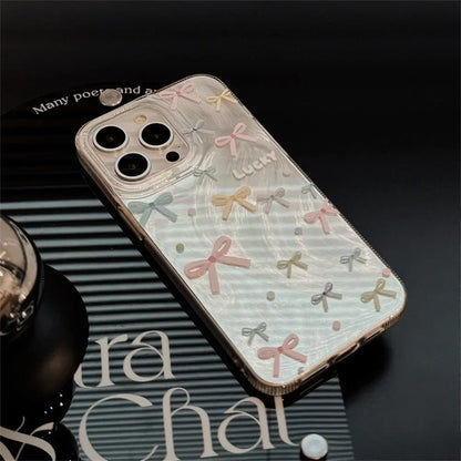 Dopamine Colored Bow Phone Cases For iPhone