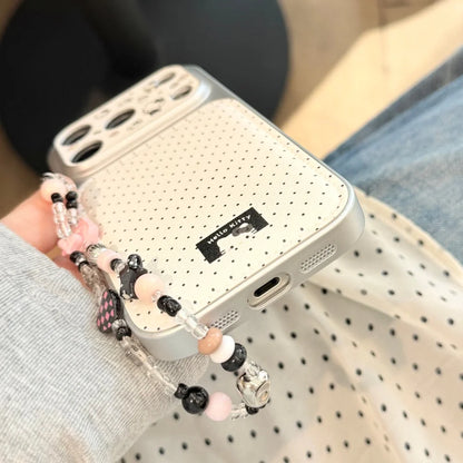 Black Polka Dot Kitty Phone Case With Bracelet Phone Case For iPhone