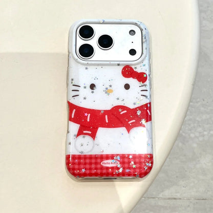 Big Face Star Kitty Red Shockproof Anti Drop Phone Case