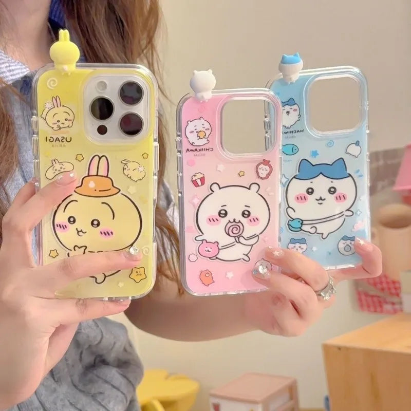 Anime Chiikawa Hachiware Usagi 3D Doll For iPhone
