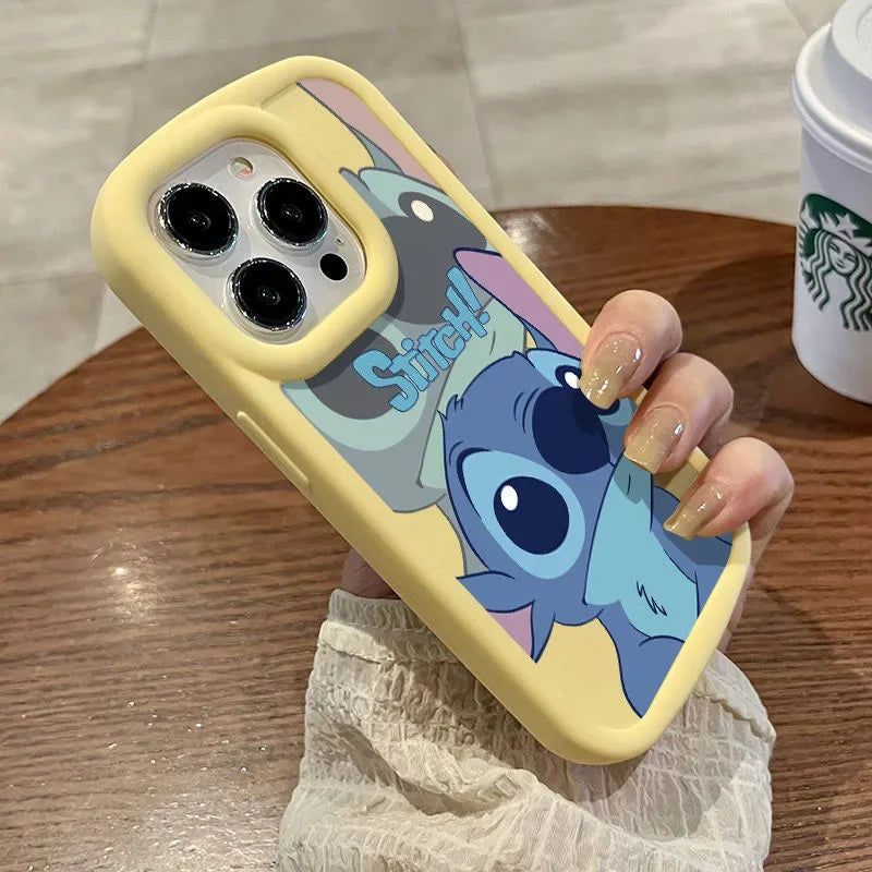 Stitch Love Big Eye Cute Phone Case For iPhone