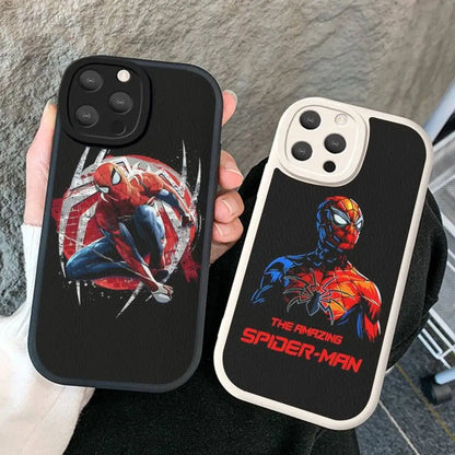 Cartoon Groot Spiderman Phone Case Hard Leather For iPhone