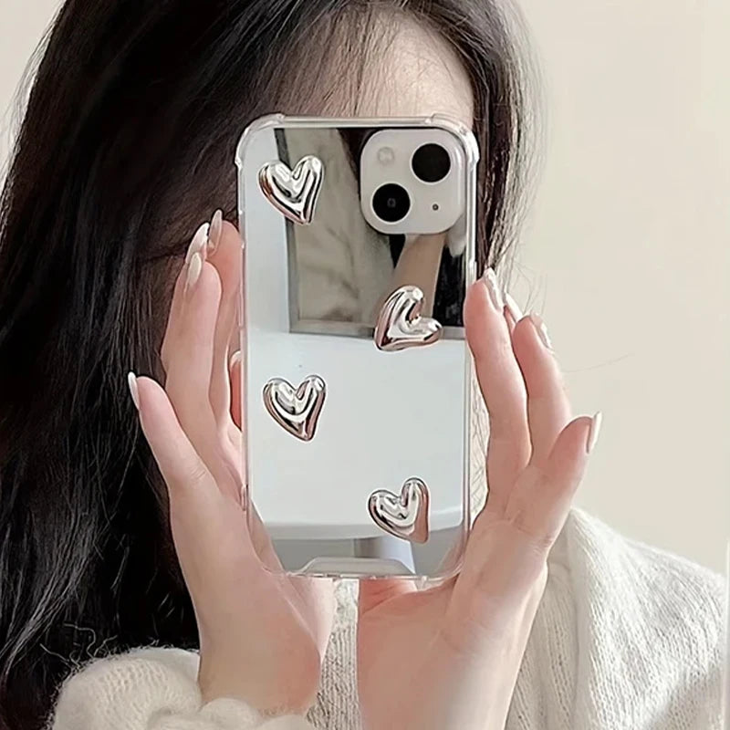 Fashion Korean Style Love Heart Phone Case For iPhone