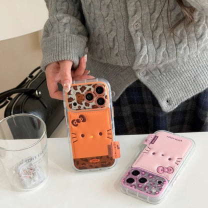 Cute Cartoon Sanrio Leather HelloKitty Phone Case For iPhone