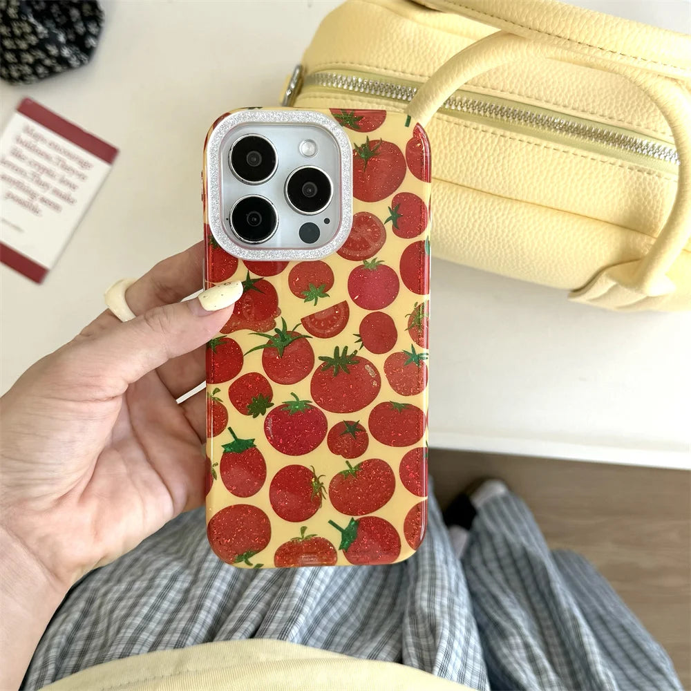 Cute Tomato Glitter Phone Case