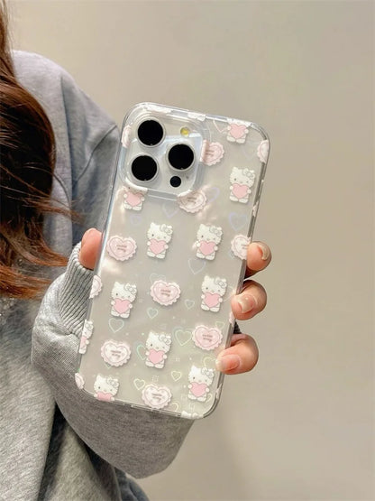 Hello Kitty Pink Love 3D Bow Phone Case For iPhone