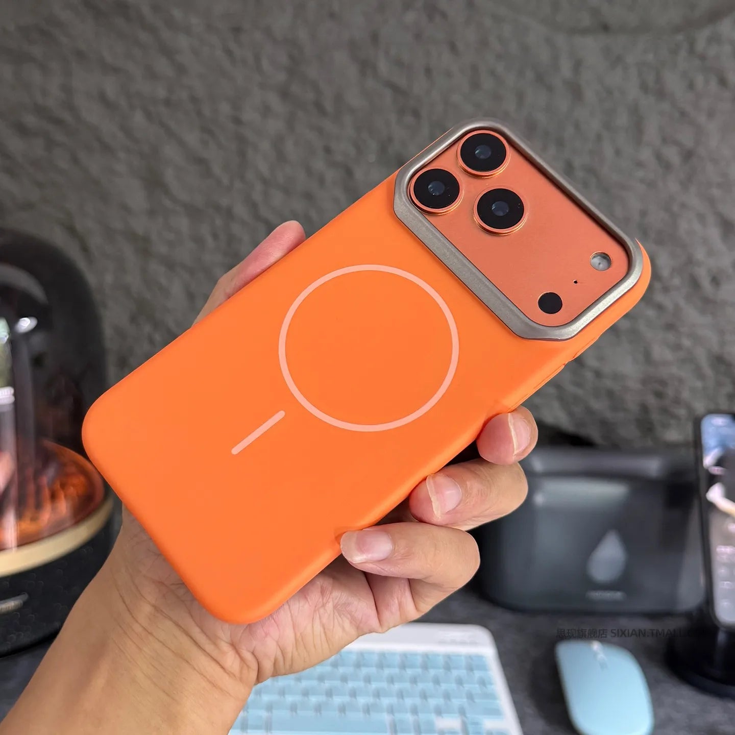 Minimalist Orange Slim Magnetic Case For iPhone