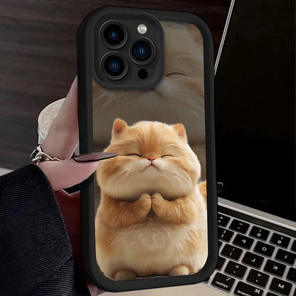 Cute Funny Fat Cat Phone Case For iPhone
