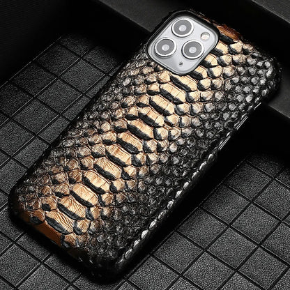 Genuine Leather Python Phone Case For iPhone
