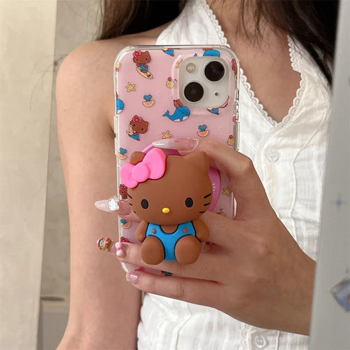 Hello Kitty Cat Magnetic Stand Pink Phone Case