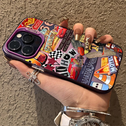 Lightning McQueen 95 Cars Plating Phone Case  For iPhone