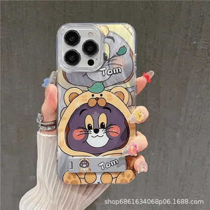 Couple Cat and Mouse Phone Case Compatible with iPhone