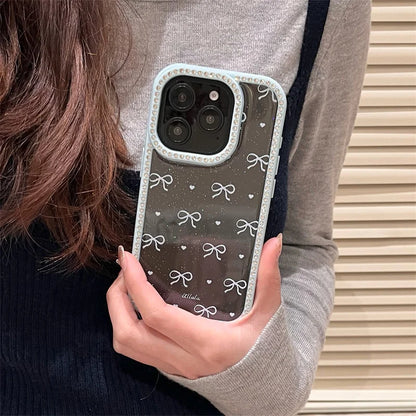 Fashion Glitter Rhinestone Border Bowknot Phone Case