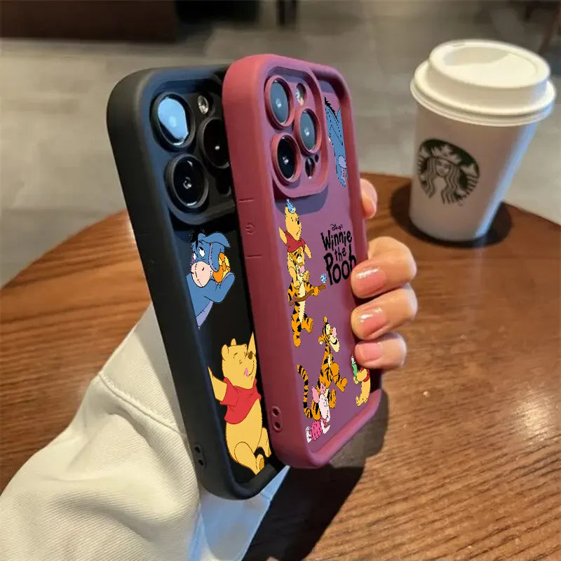 Winnie Piglet Tigger Cartoon Phone Case For iPhone