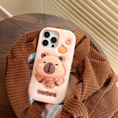 3D Cartoon Copybara Phone Case