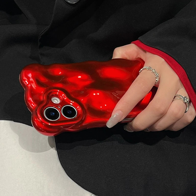 Fashion Red Wave Water Ripple Phone Case