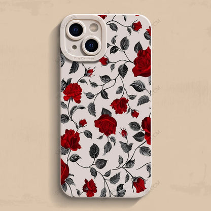 New Retro Fashion Rose Phone Case For iPhone