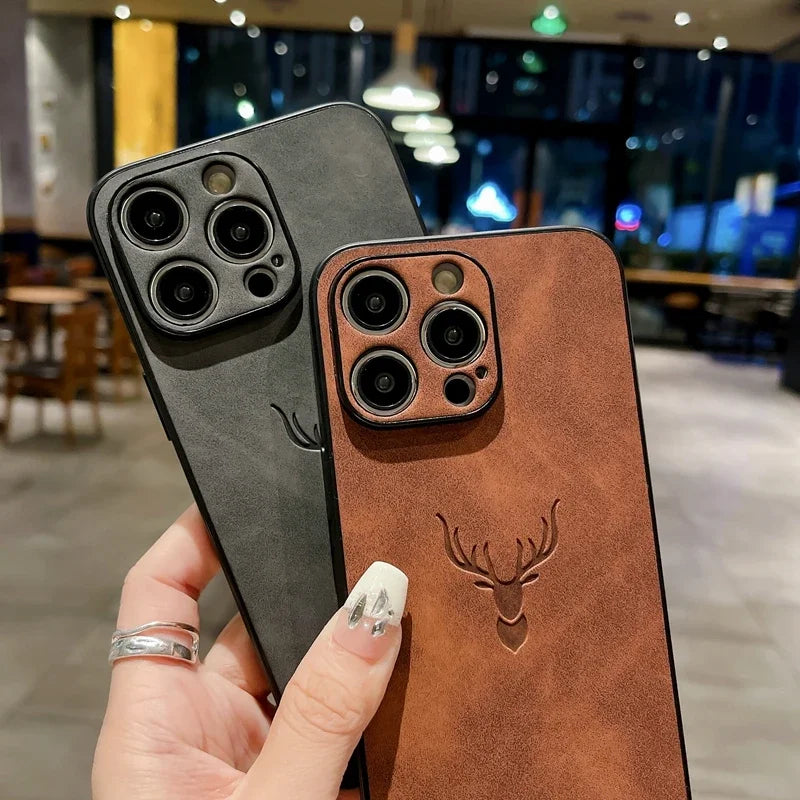 Luxury Cortex Deer Matte Phone Case