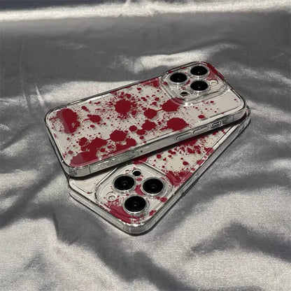 Red Pigment Patterns Phone Case For iPhone