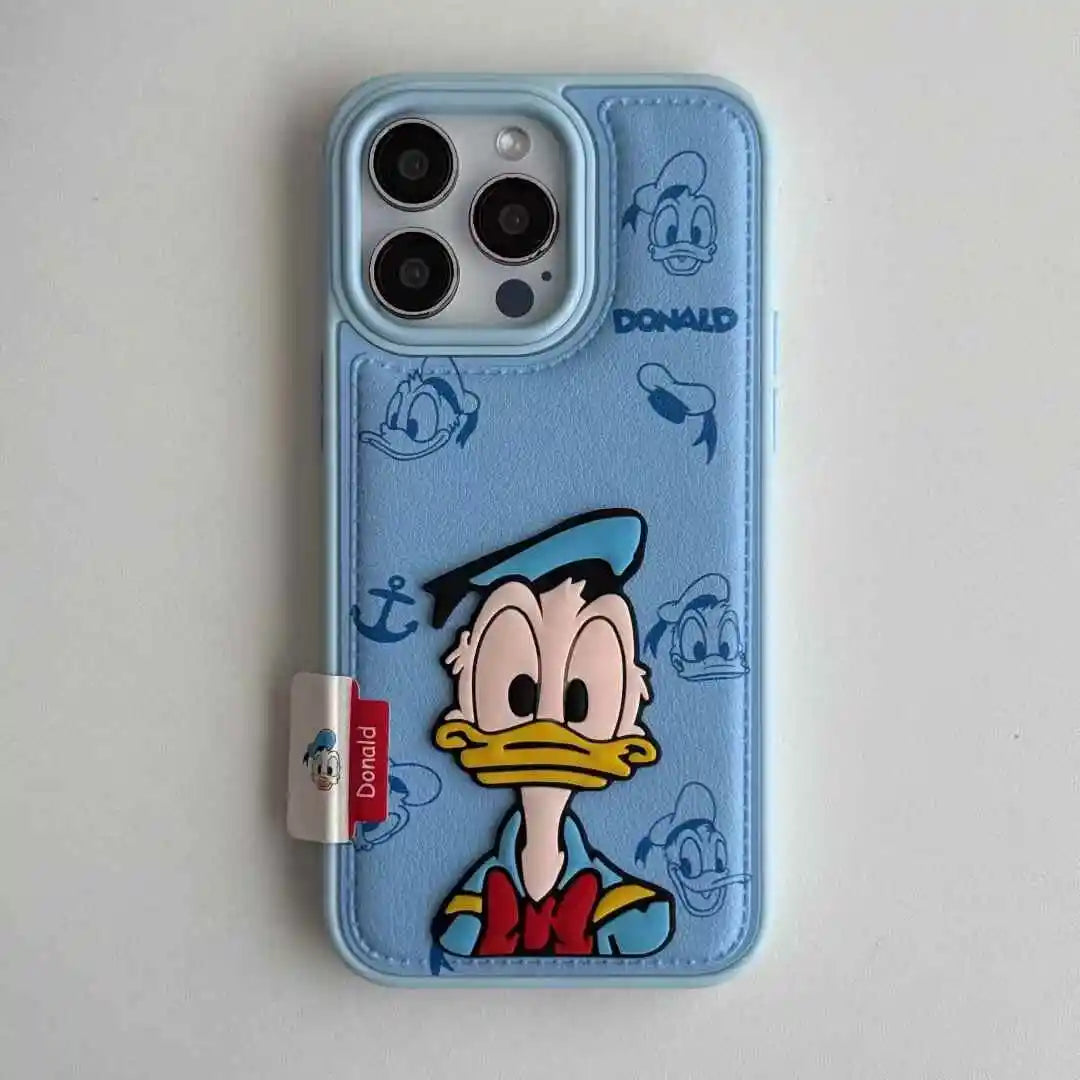3d Lovely Daisy Donald Duck Couple Phone Case For iPhone