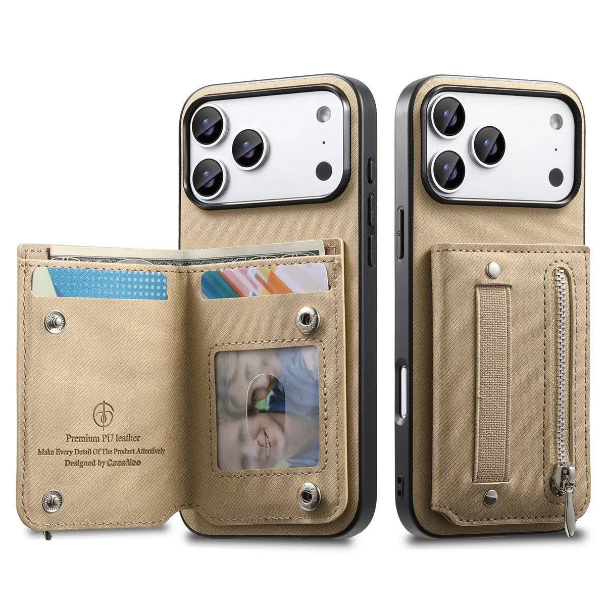 Wrist Strap Flip Rfid Wallet with Card Holder Phone Case  For iPhone