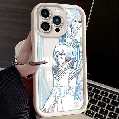 Bleach Anime Character Kuchiki Rukia Ishida Uryuu Case For iPhone