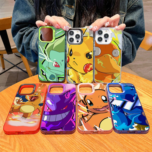 Anime Pokemons Gengars Pikachus Phone Case For iPhone