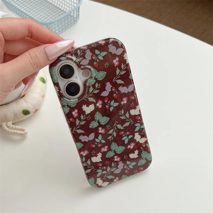 Korean Ins Cute Flower Phone Case For iPhone